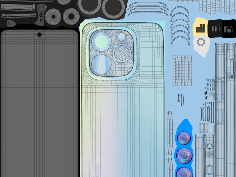 Infinix Note 40X Blue 3Dモデル