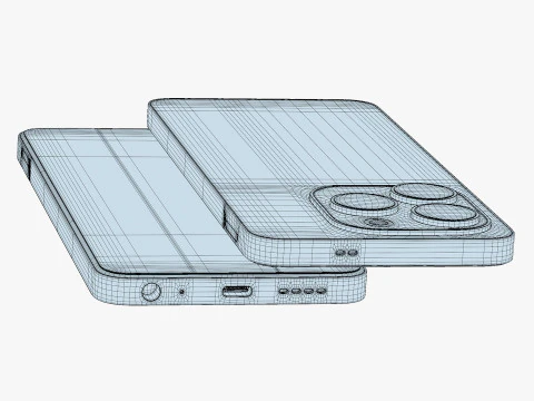 Infinix Note 40X Blue 3D Model
