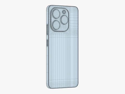 Infinix Note 40X Blue 3D Model