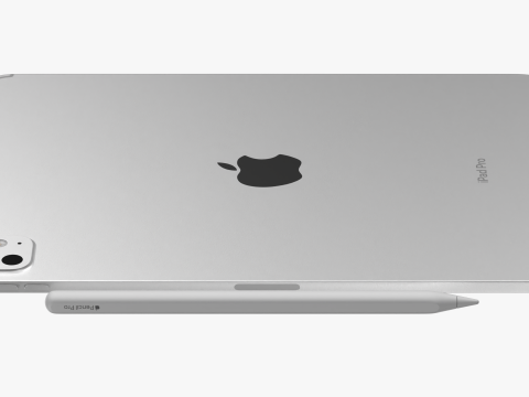 Apple iPad Pro M4 11-inch Silver 3D Модель