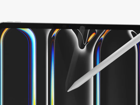 Apple iPad Pro M4 11-inch Silver 3D Model