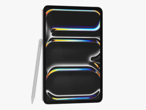 Apple iPad Pro M4 11-inch Silver 3D Model