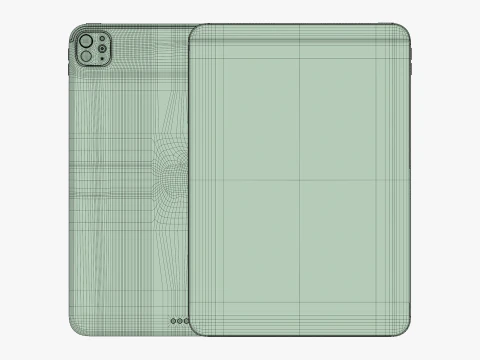 Apple iPad Pro M4 11-inch Silver 3D Model
