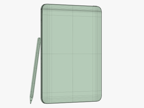 Apple iPad Pro M4 11-inch Silver 3D Модель