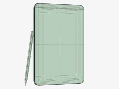 Apple iPad Pro M4 11-inch Silver 3D Model