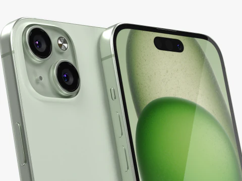 IPhone 15 Plus Verde Modelo 3D