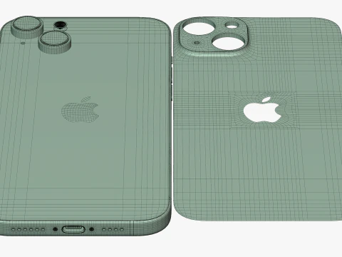 IPhone 15 Plus Verde Modelo 3D
