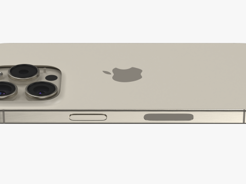 IPhone 15 Pro Natural Titanium Modello 3D