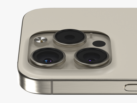 IPhone 15 Pro Natural Titanium Modello 3D