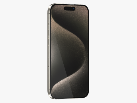 IPhone 15 Pro Natural Titanium Modello 3D