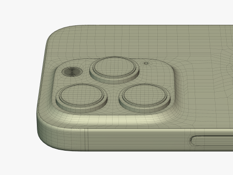 IPhone 15 Pro Natural Titanium Modello 3D