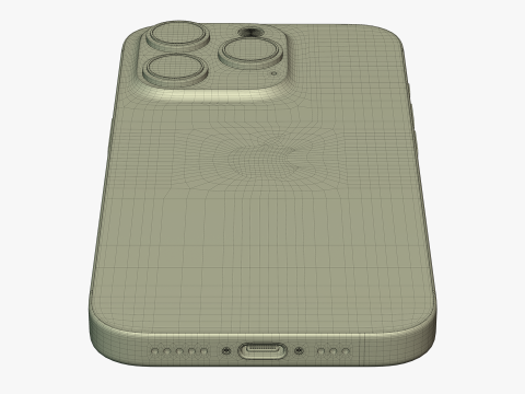 IPhone 15 Pro Natural Titanium Modello 3D