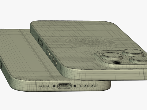 IPhone 15 Pro Natural Titanium Modello 3D