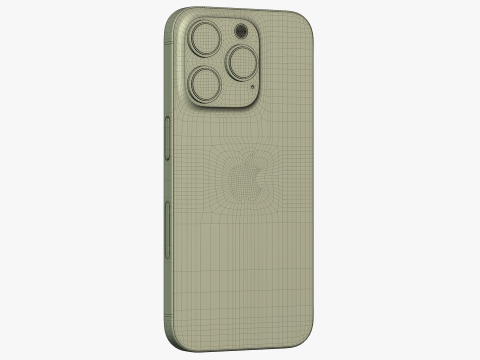IPhone 15 Pro Natural Titanium Modello 3D