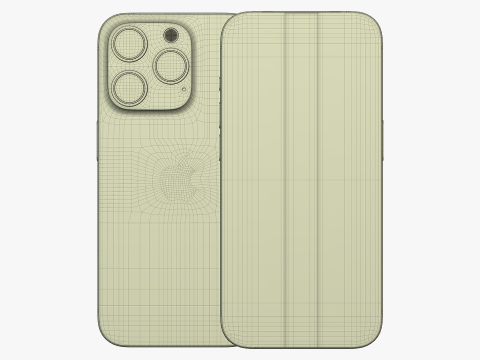 IPhone 15 Pro Natural Titanium Modello 3D