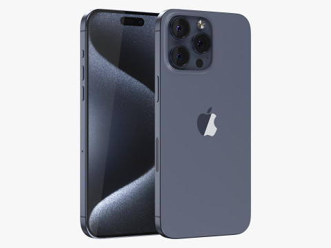 IPhone 15 Pro Max Natural Titanium Model 3D