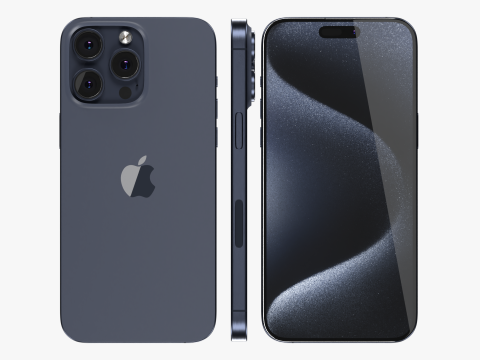 IPhone 15 Pro Max Natural Titanium 3D Model