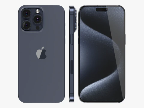 IPhone 15 Pro Max Natural Titanium 3D Model