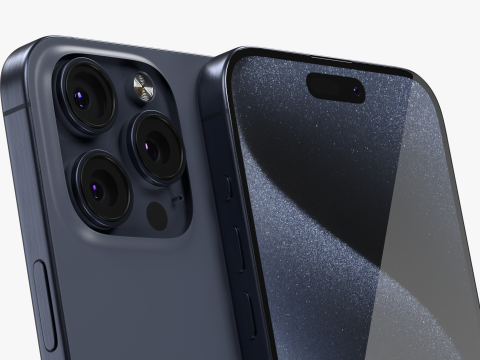 IPhone 15 Pro Max Natural Titanium 3D Model