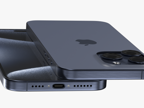 IPhone 15 Pro Max Natural Titanium 3D Model