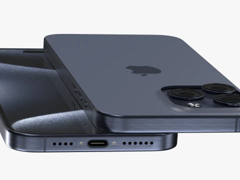 IPhone 15 Pro Max Natural Titanium 3D Model