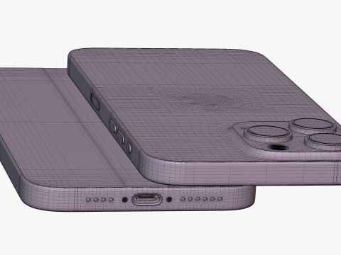 IPhone 15 Pro Max Natural Titanium 3D Model