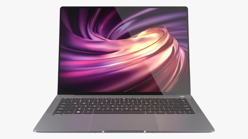 Huawei MateBook X Pro Space Gray 3D Model .c4d .max .obj .3ds .fbx .stl .blend 