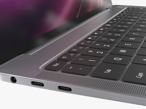 Huawei MateBook X Pro Space Gray 3D Model