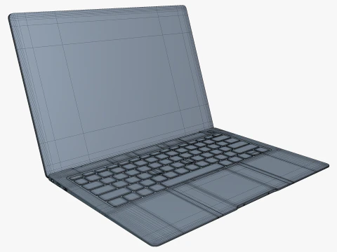 Huawei MateBook X Pro Space Gray 3D Model