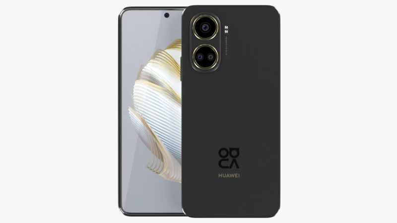 Huawei Nova 10 SE Black 3D Model .c4d .max .obj .3ds .fbx .stl .blend 