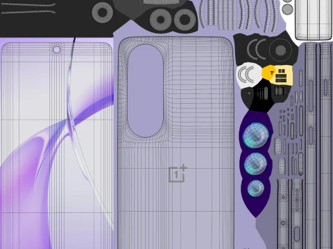OnePlus Ace 3V Purple 3D Model