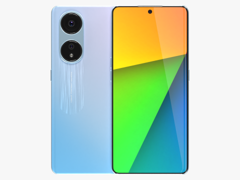 OPPO A1 Pro Blue 3D Model