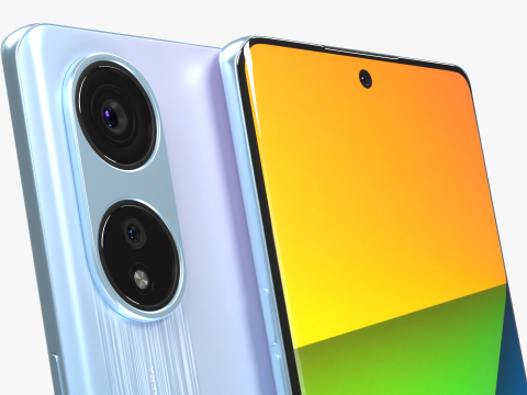 OPPO A1 Pro Blue 3D Модель