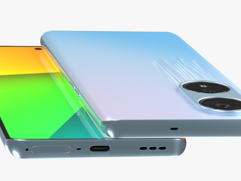 OPPO A1 Pro Blue 3D Модель