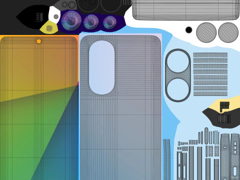 OPPO A1 Pro Blue 3D Model
