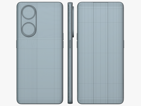 OPPO A1 Pro Blue 3D Модель