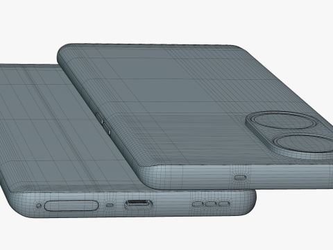 OPPO A1 Pro Blue 3D Модель
