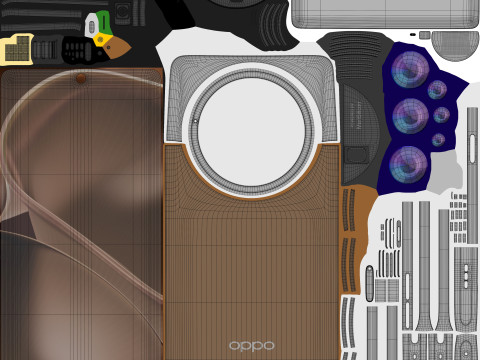 OPPO Find X6 Pro Brown Modelo 3D