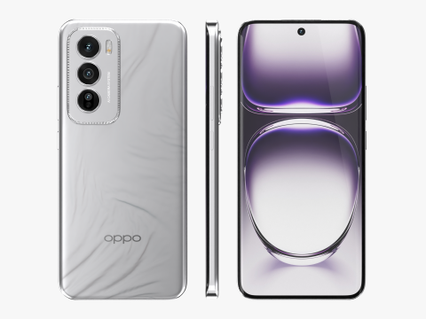 OPPO Reno 12 Astro Silver 3Dモデル