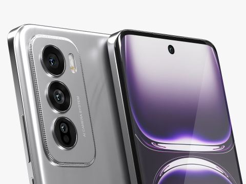 OPPO Reno 12 Astro Silver 3Dモデル