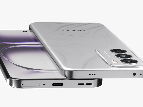 OPPO Reno 12 Astro Silver 3Dモデル