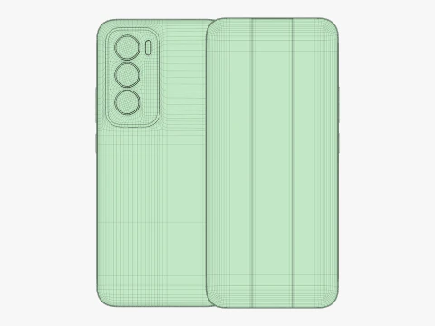 OPPO Reno 12 Astro Silver 3D Model