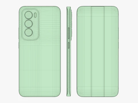 OPPO Reno 12 Astro Silver 3D Model