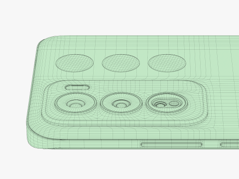 OPPO Reno 12 Astro Silver 3Dモデル
