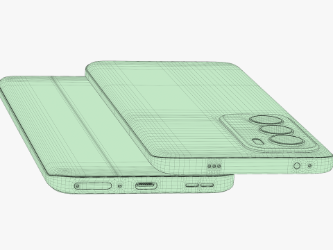 OPPO Reno 12 Astro Silver 3Dモデル