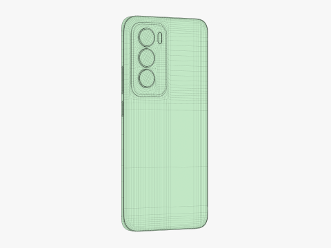 OPPO Reno 12 Astro Silver 3Dモデル