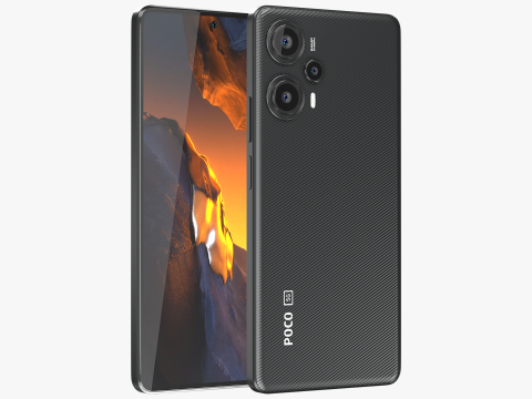 POCO F5 Black Modelo 3D