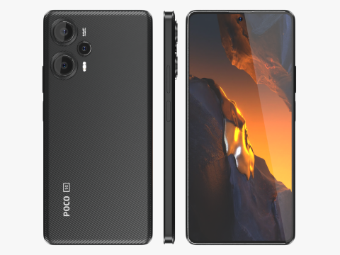 POCO F5 Black Modèle 3D