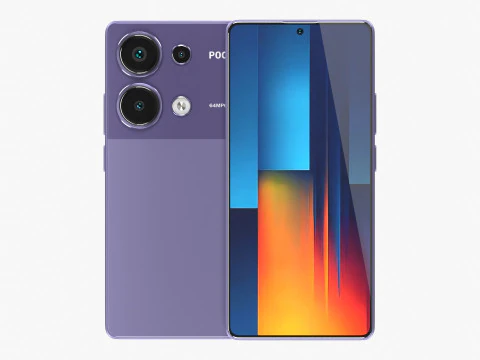 POCO M6 Pro Lila 3D Modell