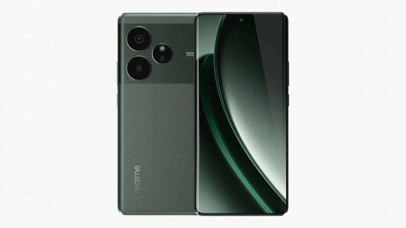 Realme GT 6 Razor Green 3D Model .c4d .max .obj .3ds .fbx .stl .blend